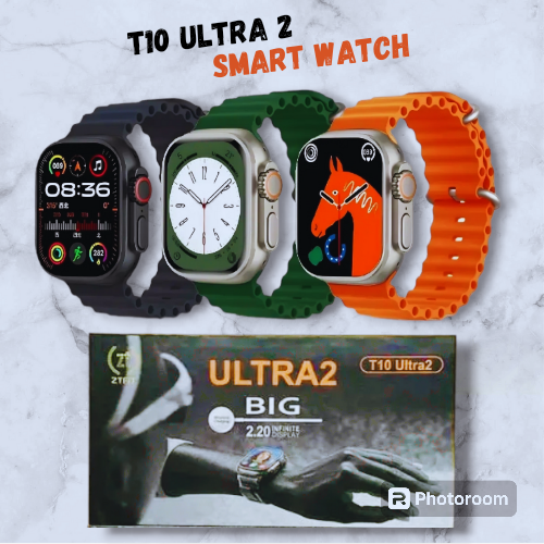 T10-ultra 2 Smart Watch Watch Big Screen 2.20 Infinite Display ( Random Color)
